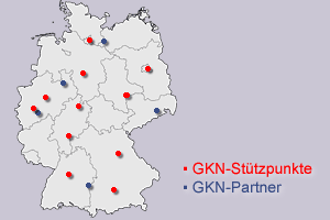Bundesweites Netz von GKN-St&uuml;tzpunkten und GKN-Partnern