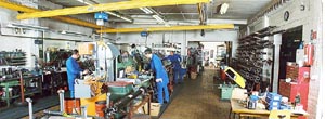 Ein Teil der Produktionshalle Ein Teil der Produktionshalle